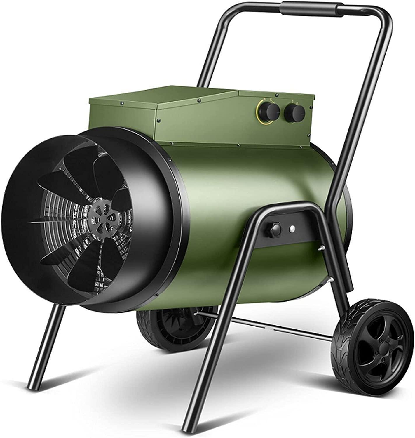 NICEYY Industrial Electric Heater Intelligent Constant Temperature Space Heater Overheat Protection Heater 15Kw/35Kw Applicable Area 120㎡-180㎡ Green (585 * 675 * 855(35kw))