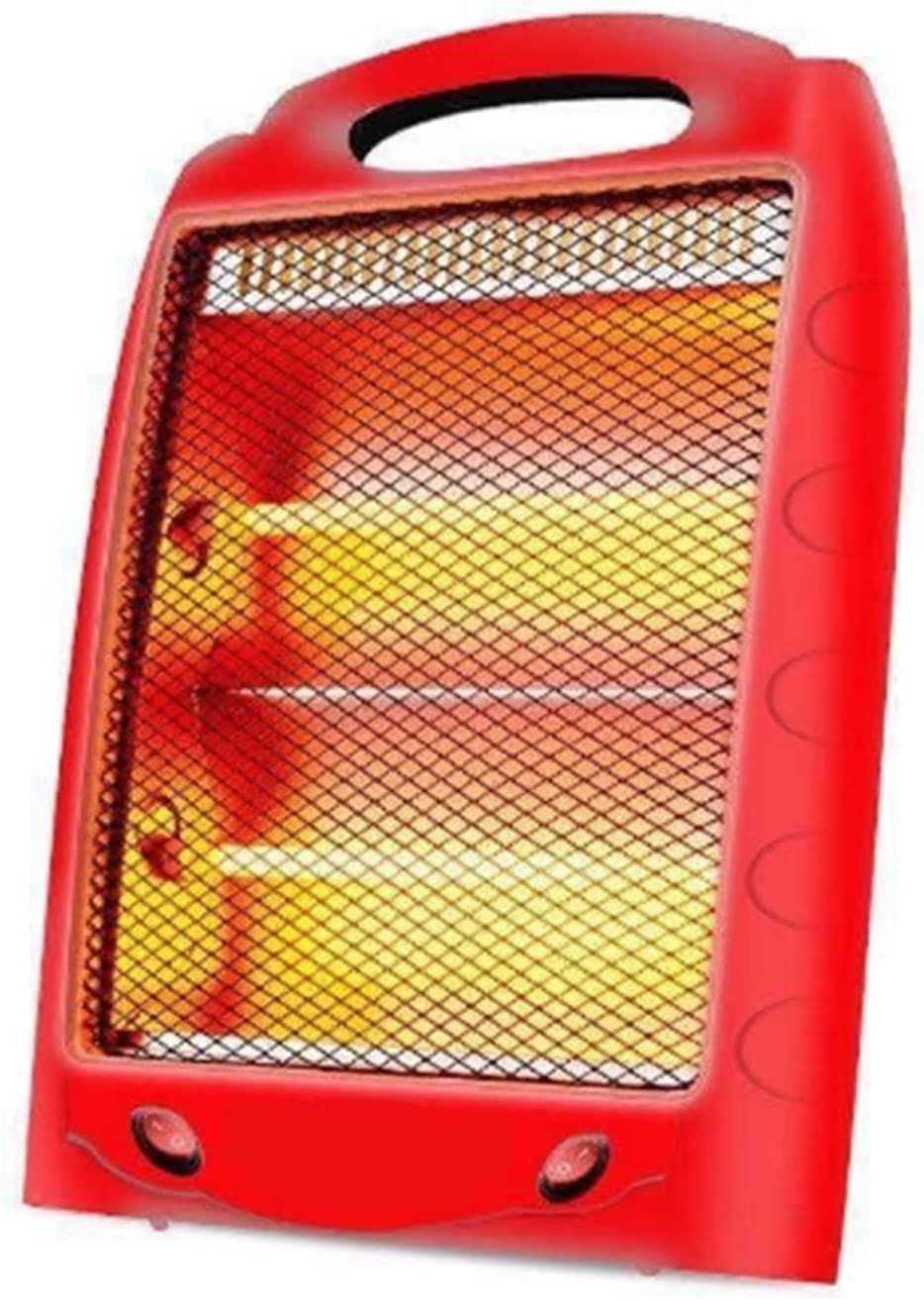 Portable Electric Space Heater With Thermostat, 300W/600W Safe And Quiet Ceramic Heater Fan For Small Room Home Indoor Bedroom Personal Use (Red) (Color : Red)