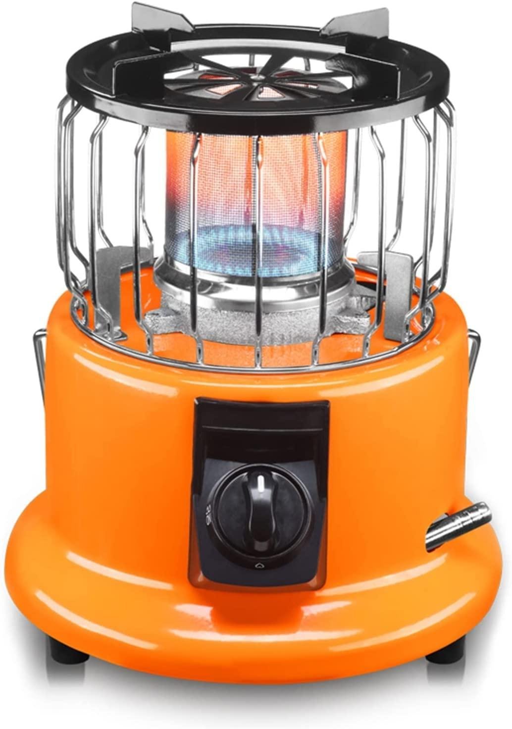 2 in 1 Portable Gas Heater Tent Car Camping Heater,Outdoor Multifunctional Gas Heater with Handle,Space Heater for Ice Fishing Hiking Hunting Patio Camping Caravan(Orange) (Color : Propane)
