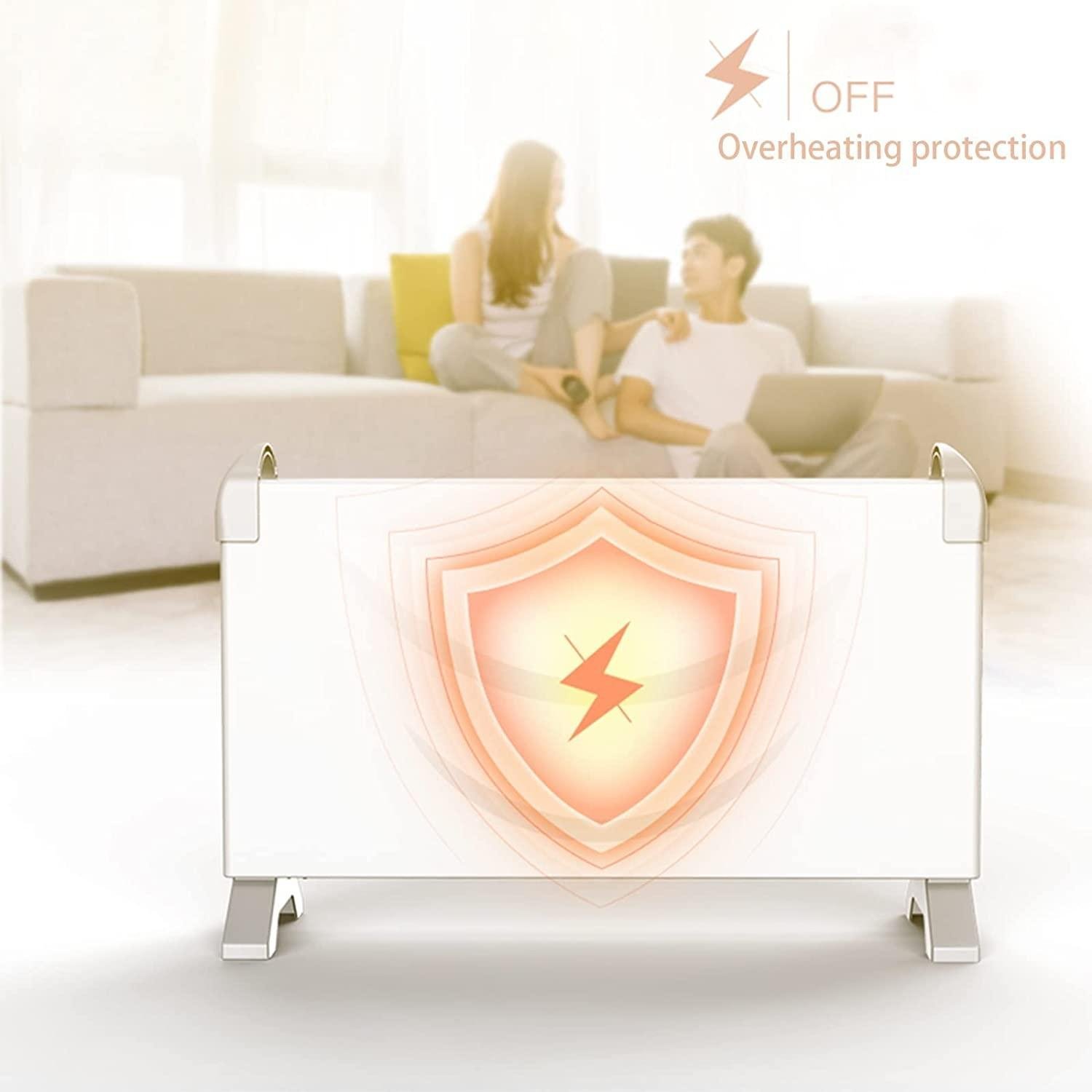 DIoFent Electric Convector Heater,Heaters for Home Low Energy Silent,2000w High Power,Room Heater with Overheat Protection,3 Heating Settings (750w, 1250w, 2000w) - Image 7