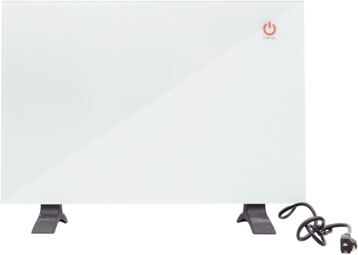 Amaze-Heater CLASSIC Model Dual Convection Glass Panel Electric Heater – 120V, 450/900 Watt (1534/3068 Btu/Hr) - Ideal for 250 to 350 Sq Ft Room