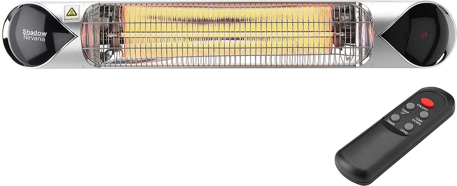 Hanover HAN1051IC-SLV-35.4 in Modern Efficient Steel Electric Heater-3 Heat Settings, Up to 1500W, Silver