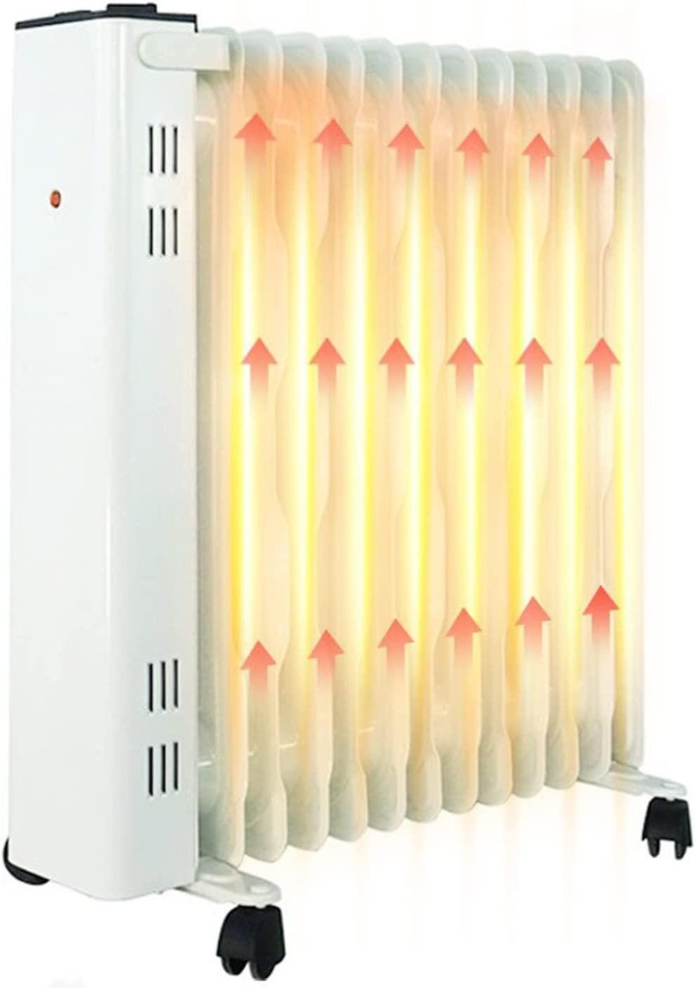 Yacanna Oil Filled Radiator Heater Portable, w/ 3 Heating Modes, Tip-Over & Overheat Protection, Electric Heater for Home Office Indoor