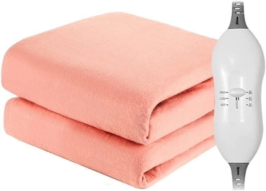 ARTREP Double Winter Electric Blankets Beds Plush Adjustable Heater Comfy Electric Blankets Warming Products (Color : Pink Size : 180x150cm) (Color : Pink, Size : 150x80cm)