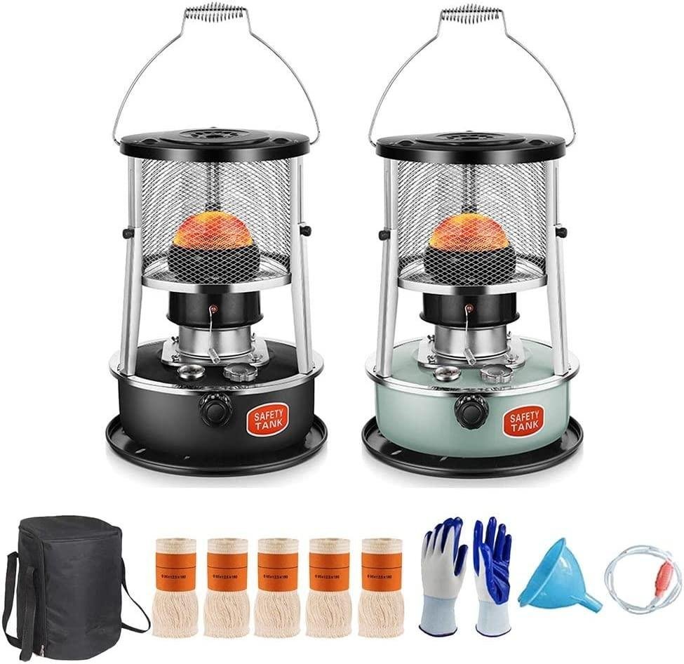 33x33x34cm Liftable Kerosene Stove, Portable Mobile Kerosene Heater, 33x33x46cm Outdoor Camping No Electric Petroleum Heater, Emergency Terrace Space Heater, Fuel Tank Capacity 4.5L